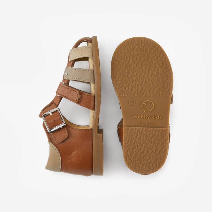 Woolly Kids - Wholesale Sandals – Kids - Avery - Latte Brown7