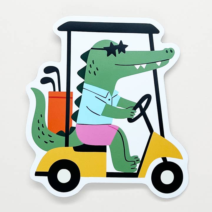 Tijd om te feesten Alligator Die Cut Magneet voor wholesale door Sungy Side Up