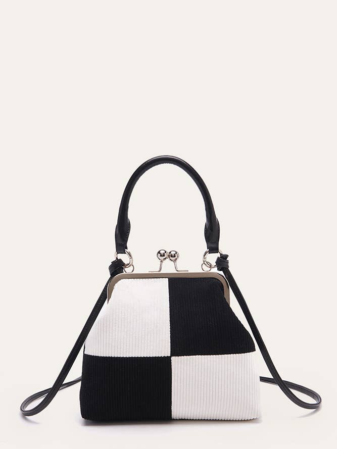 Corduroy Plaid Checked Crossbody Bag MOQ 3PCs MG021 for wholesale by UNISHE