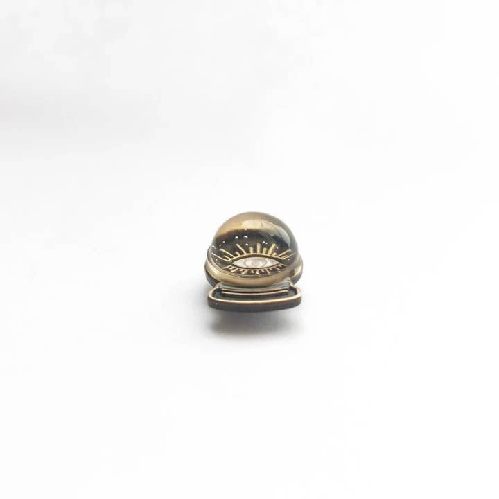 Memento Mori Goods - Wholesale Lapel Pin/Button - Crystal Ball Pin .62"- .38"4