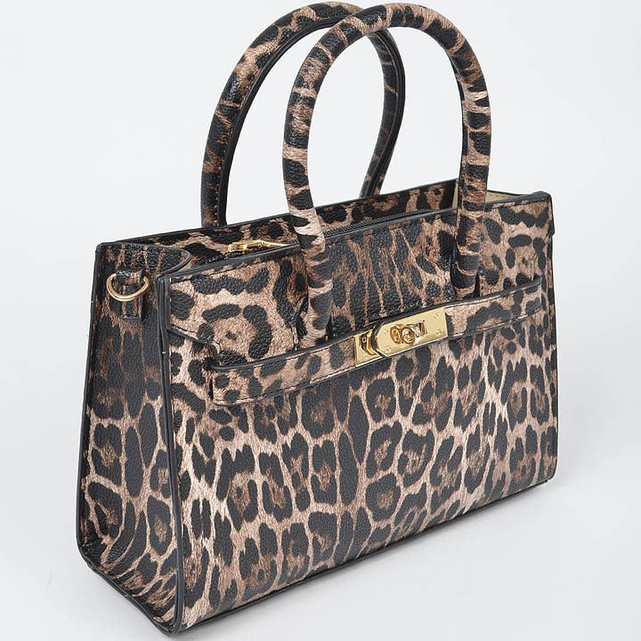 3AM BY H&D ACCESSORIES - Wholesale Tote Bag - Women's - Faux Leo Medium Tote Bag