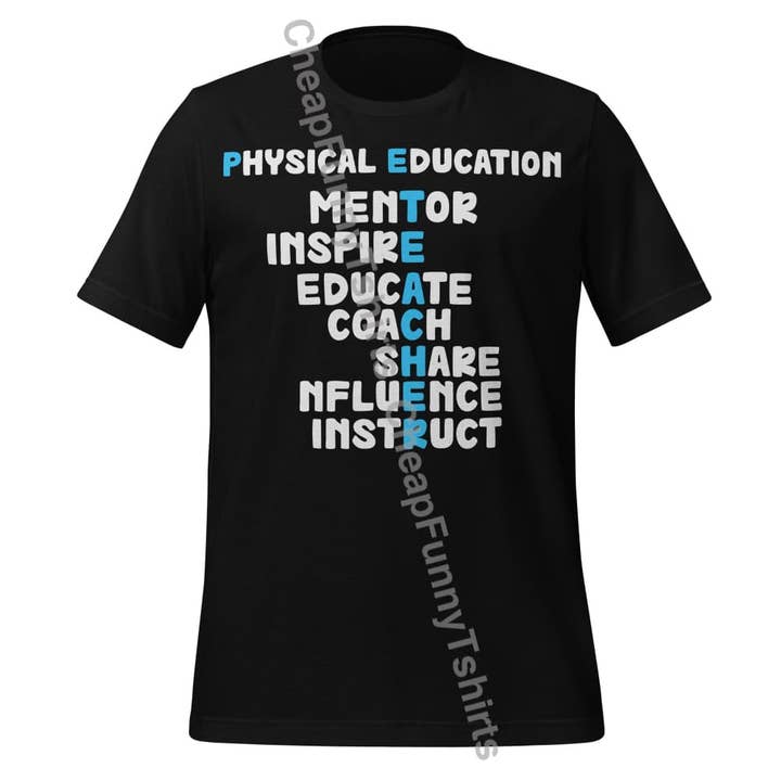 PE Teacher Unisex t-shirt for wholesale by Black and Gifted LLC