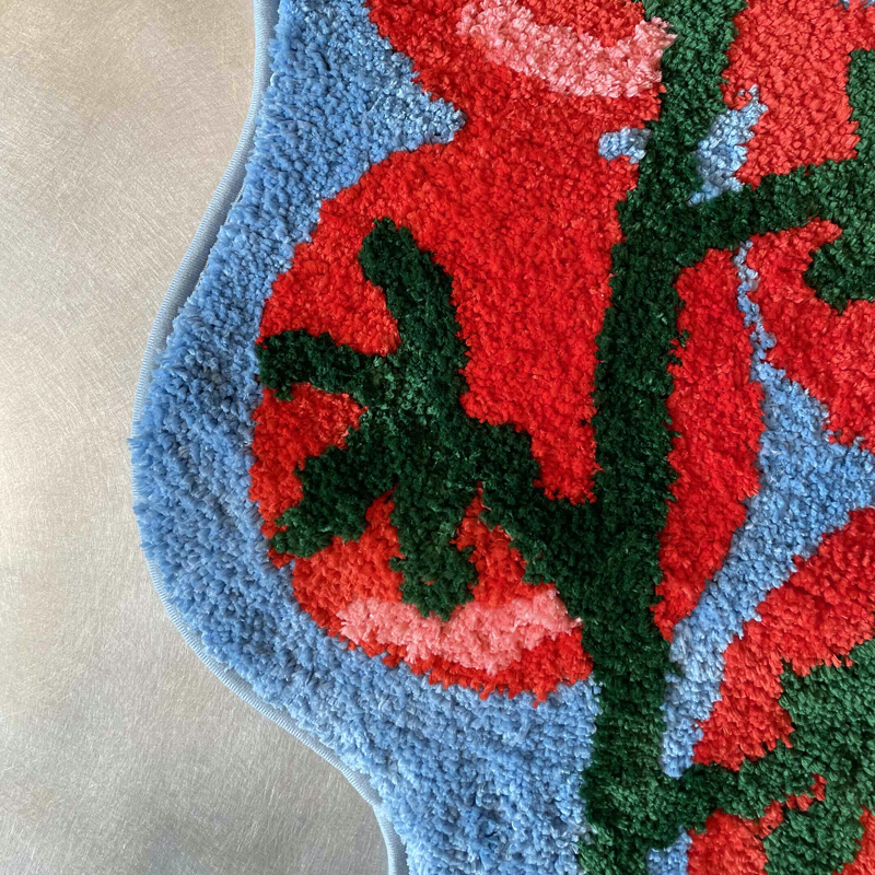 Harriet Says Hi – wholesale Bath mat – Tomato Bath Math1