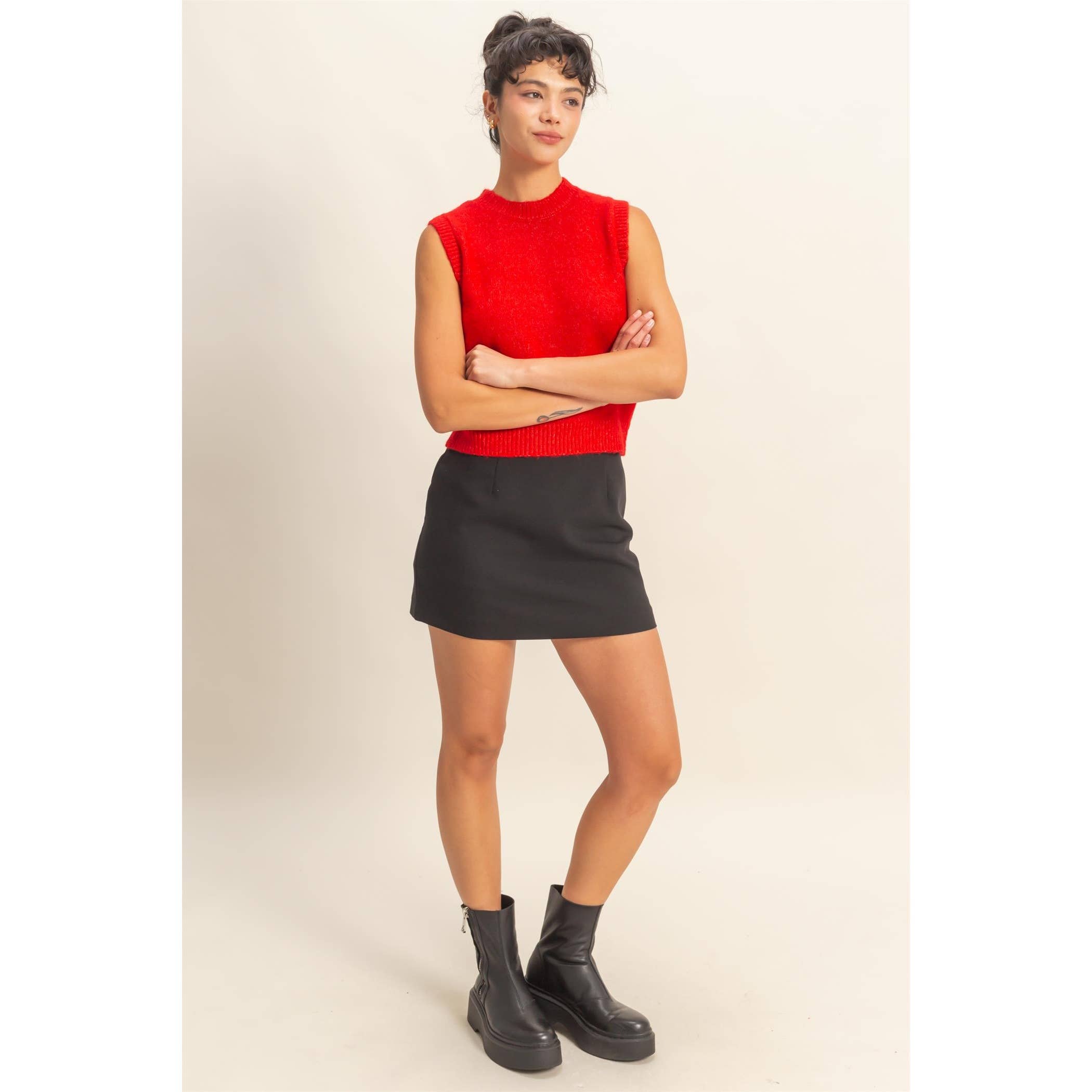 HYFVE – wholesale Tröjväst – Dam – Ärmlös rundhalsad stickad topp16