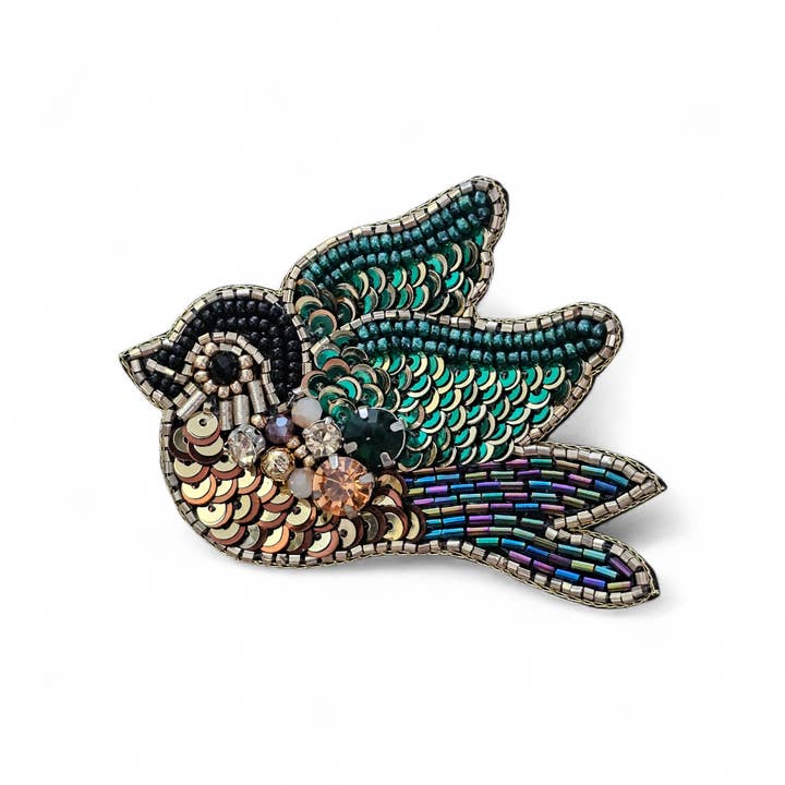 Broche Smaragd Flyvning for engroshandel hos Happy Lona