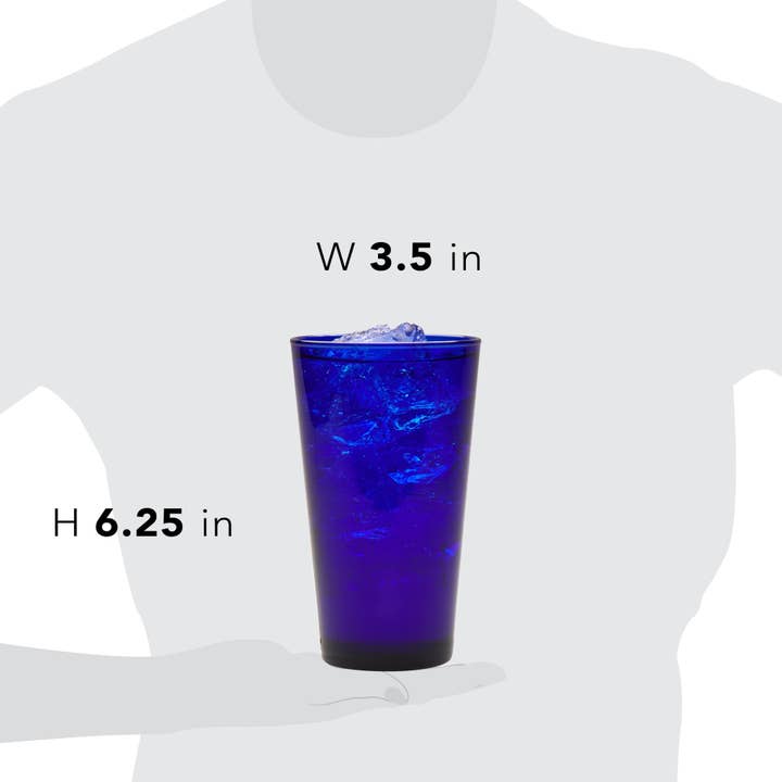 Libbey - Wholesale Drinking Glass/Cup - Libbey Cobalt Flare Tumbler Glasses, 17.25 ounce, Set of 82