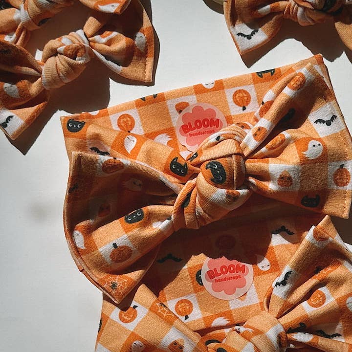 Halloween Gingham-knutband för wholesale av Bloom Headwraps