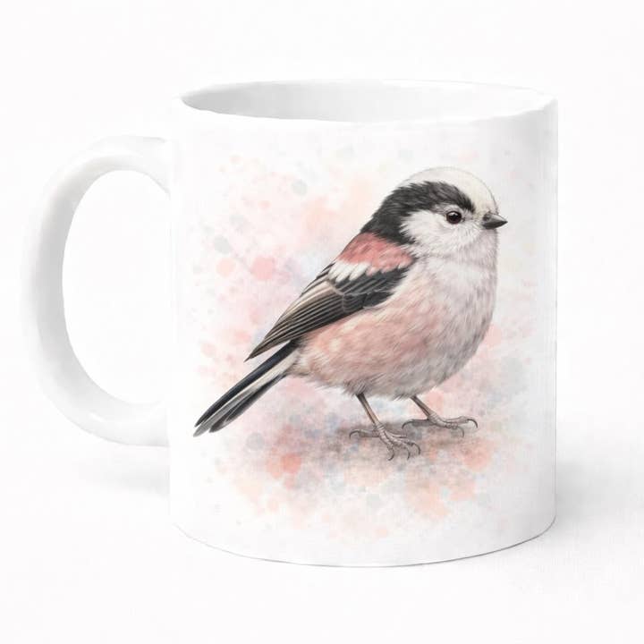 Long-Tailed Tit 11 Oz Ceramic Mug - Dishwasher Safe for wholesale by Brew Crew Gifts