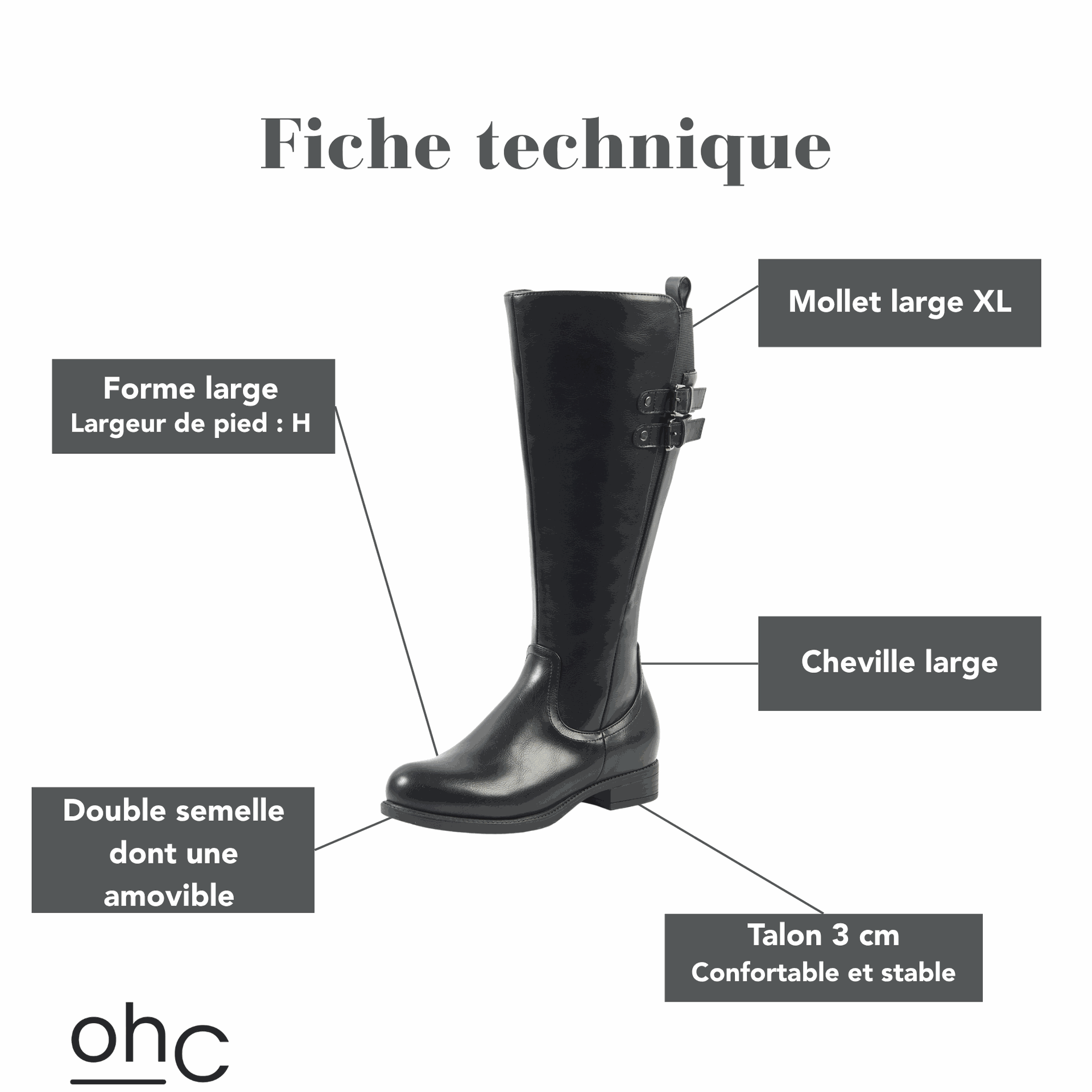 Gabylou - Wholesale Boots - Women's - XL boots for wide calves - Banana model2