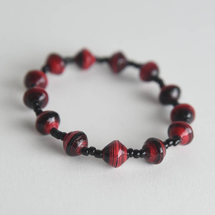 Project Have Hope - Vendita all'ingrosso Bracciale con perline - Bracciale in carta elasticizzata a righe19