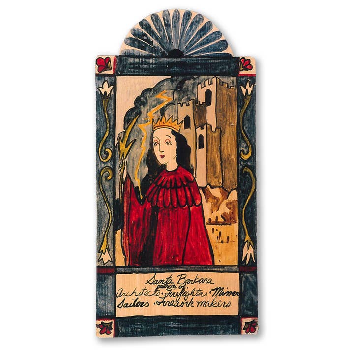 Santa Barbara - Architects Artillery Men and Miners for wholesale by Lynn Garlick Retablos