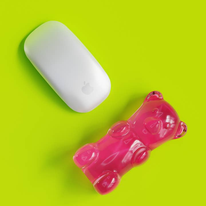 Mustard - Wholesale Gag Gift/Novelty Gift - Gummy Bear Mouse Rest - Pink