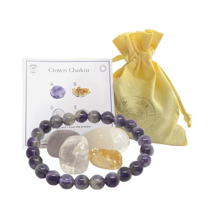 Pacote Presente Crown Chakra Healing Crystal por atacado de BellaMira Home