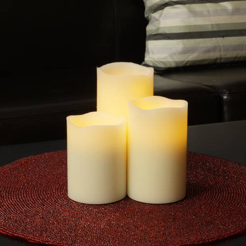 Flipo Group, Ltd. - Vendita all'ingrosso Candela senza fiamma - Candele LED a pila senza fiamma color avorio con effetto cera sciolta