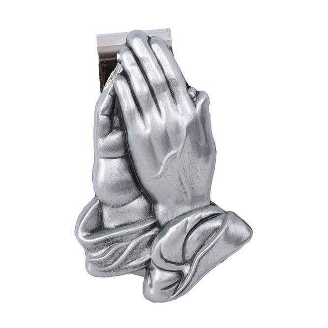 Visor Clip Praying Hands PK4 for wholesale by Swanson Christian Products