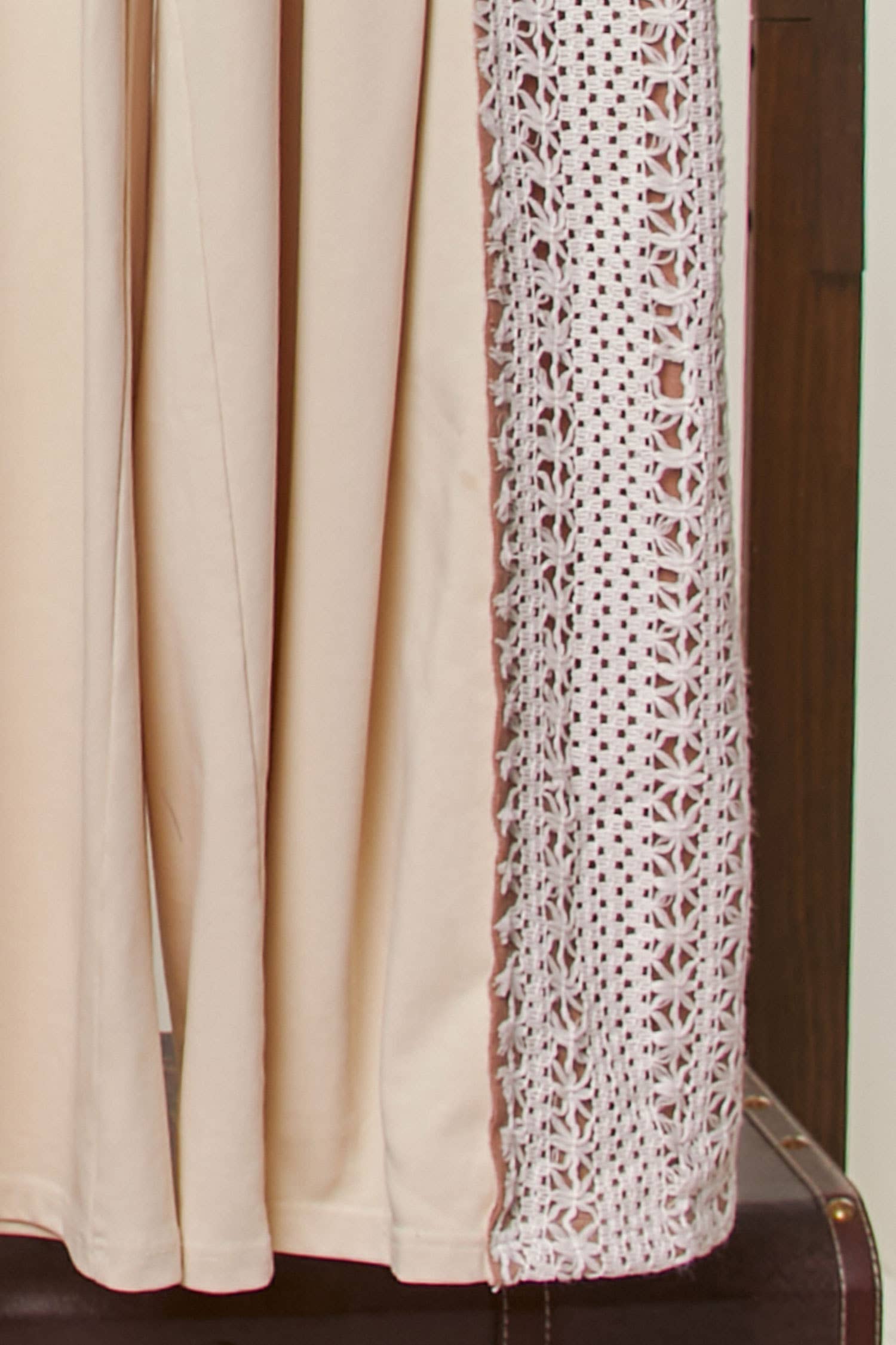 Multi Lace Accents Patchwork Maxi Pants for wholesale on Faire10