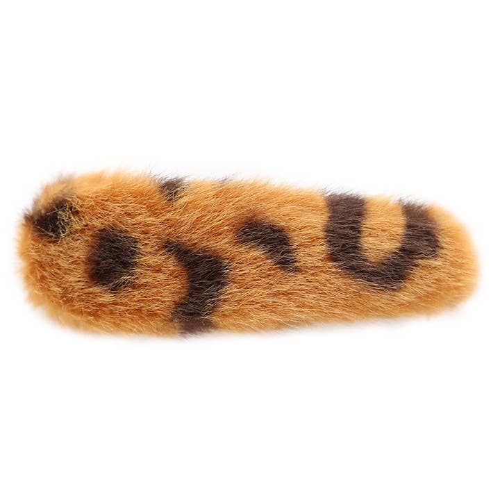 Haarclip faux fur leopard brown for wholesale by Love Ibiza