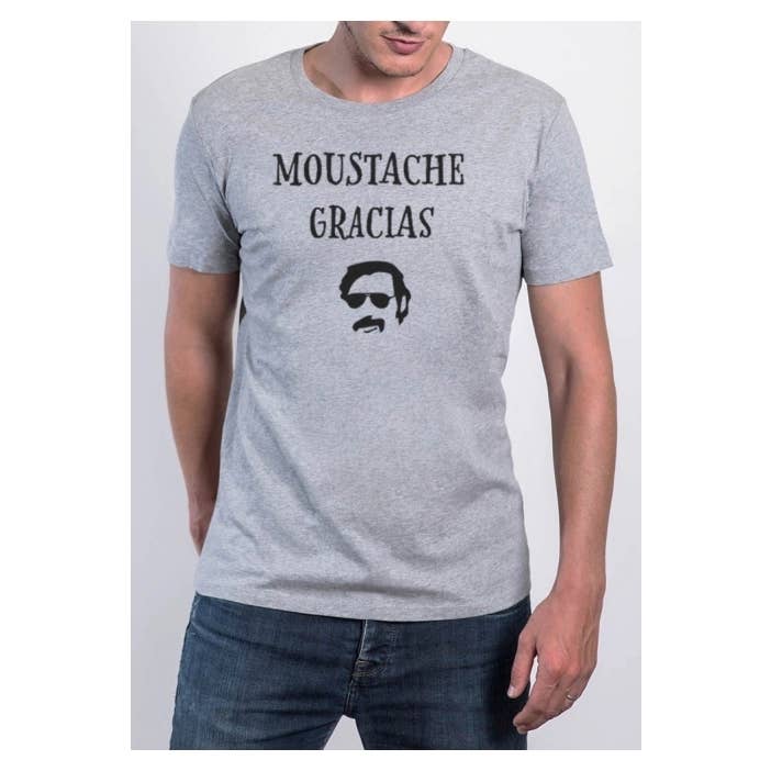 Tshirt Corner - Wholesale Screen Printed T-Shirt - Men's - Men's T-shirt - Moustache Gracias3