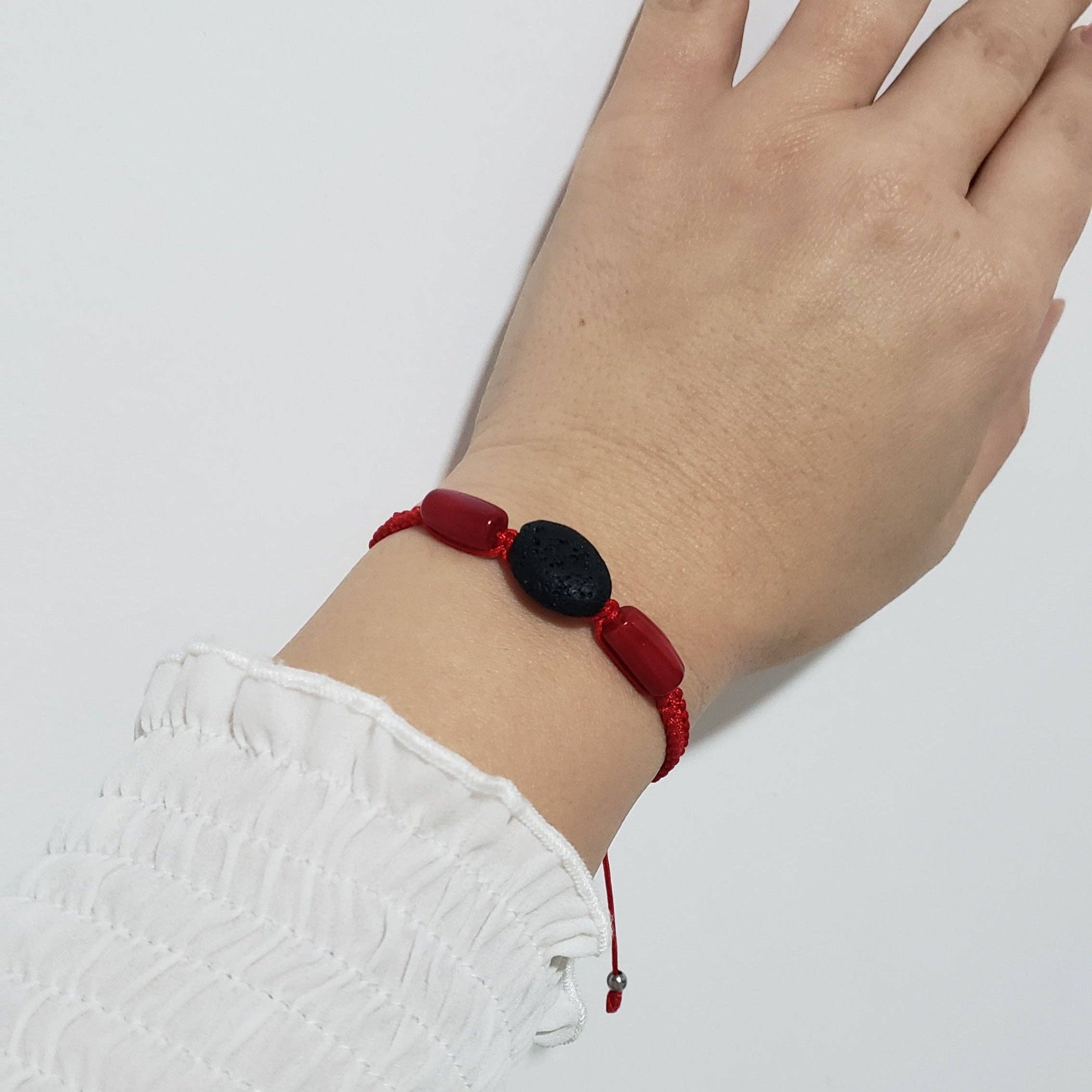 The Bijoux Collective – wholesale Pärlarmband – Koraller & Lavasten Armband - B21