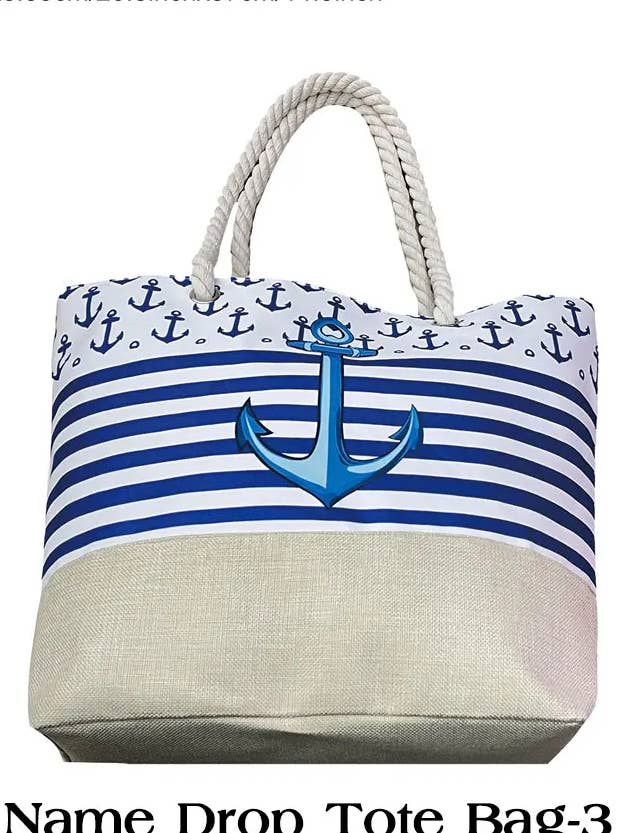 Name Drop Tote Bags-3 360 Pcs. . for wholesale by Puka Creations