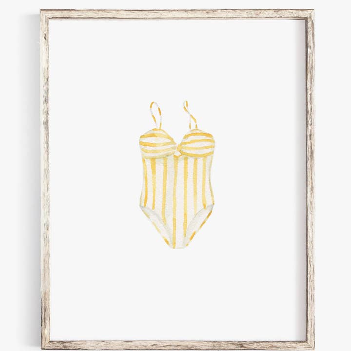 Art Print - Yellow Swimsuit for wholesale by Me and Mary Shop