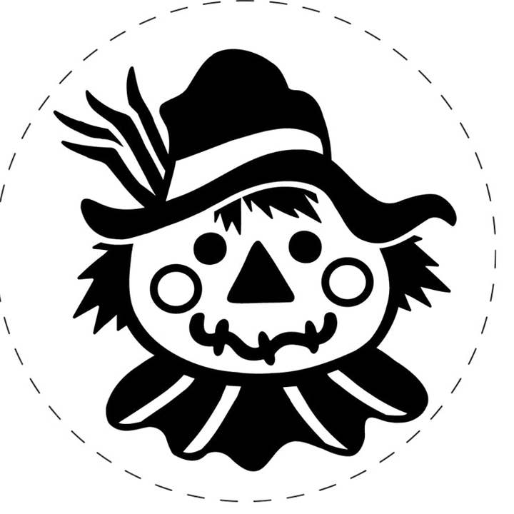 Scarecrow Head Fall Autumn Self-Inking Rubber Stamp Ink Stamper for Stamping Crafting Planners for wholesale by Sniggle Sloth