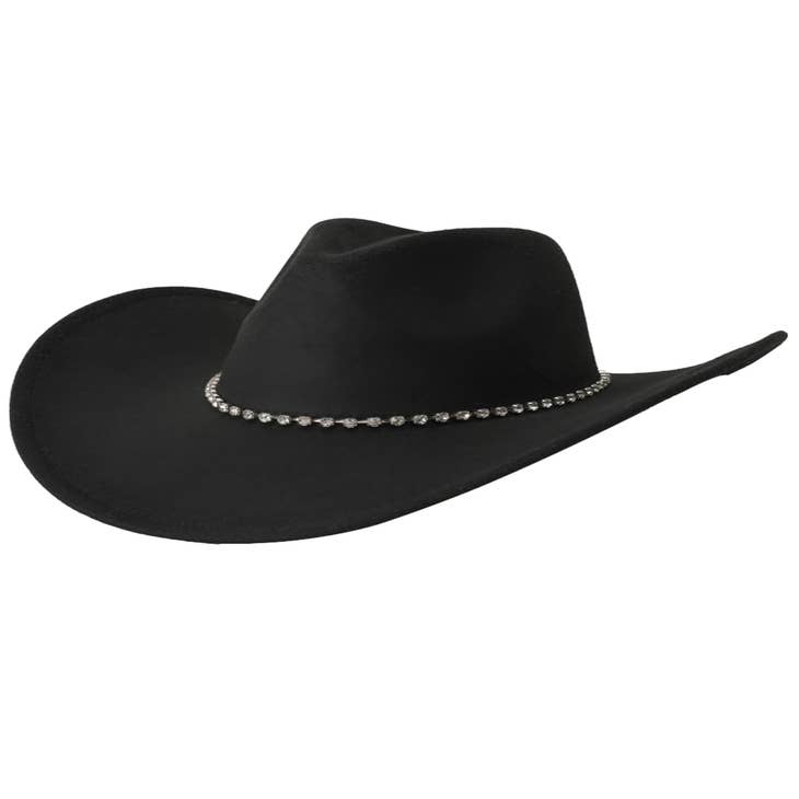 Wholesale Crystal Bling Chain Western Yeehaw Cowboy Hat for your