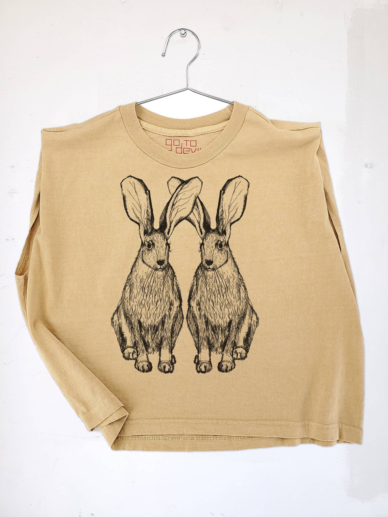 Go To Devil - Wholesale Screen Printed T-Shirt - Women's - Hares Women's Heavyweight Muscle Tee4