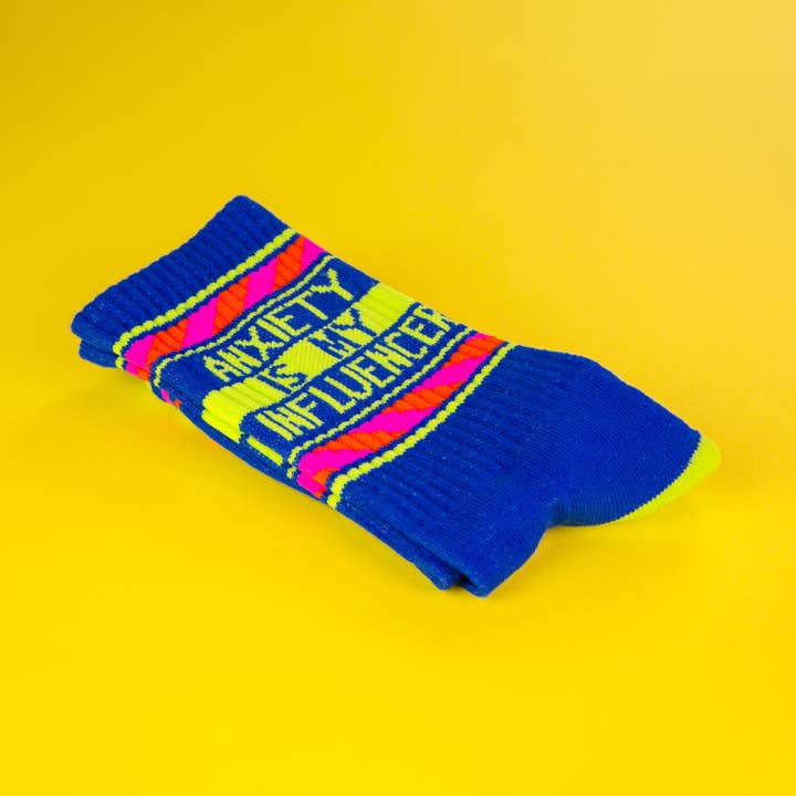 Gumball Poodle - Wholesale Socks - Unisex - Anxiety is My Influencer Gym Crew Socks