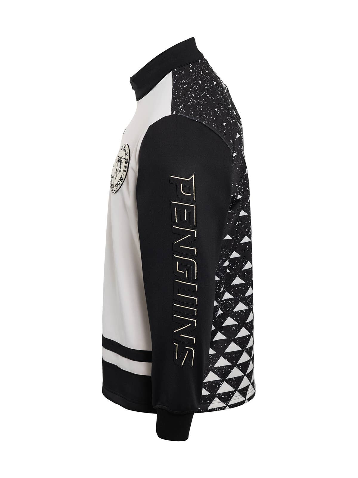White Black Pittsburgh Penguins Bonded Fleece Quarter Zip for wholesale on Faire6