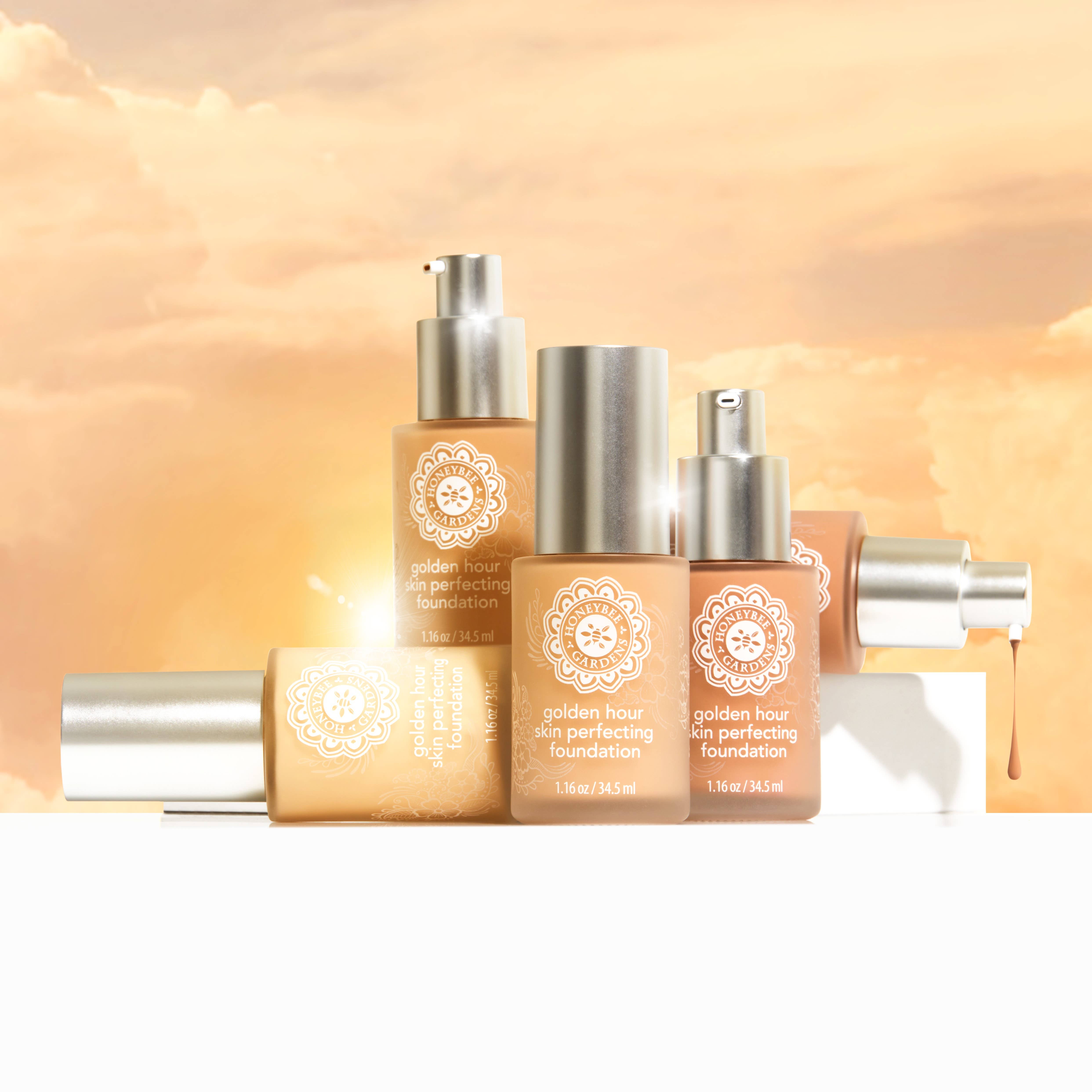 Honeybee Gardens Natural Cosmetics & Body Care – wholesale Foundation – Golden Hour Skin Perfecting Foundation5