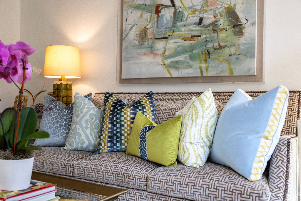 Greer Citron - Yellow Printed Throw Pillow for wholesale on Faire4