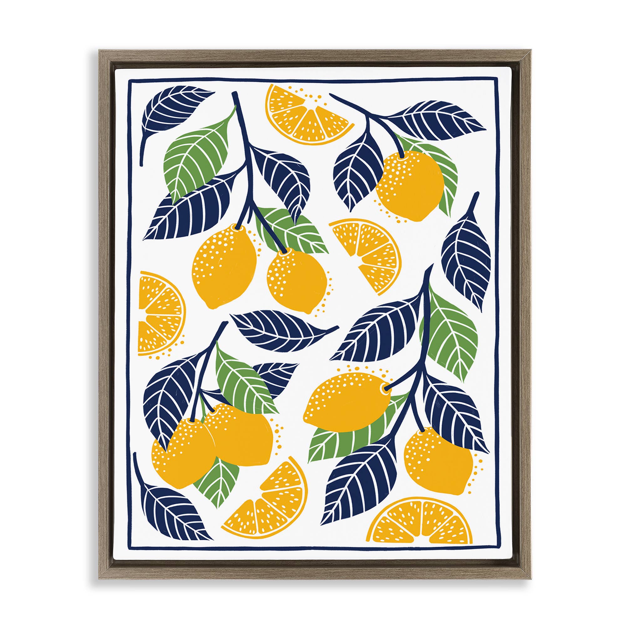 Stupell Industries – wholesale Wall sign – Mediterranean Lemons Pattern - Framed Wall Art23