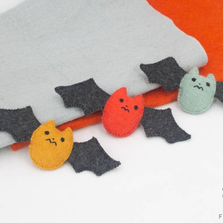 Halloween Bat Plushie for wholesale by Felt and Yarn