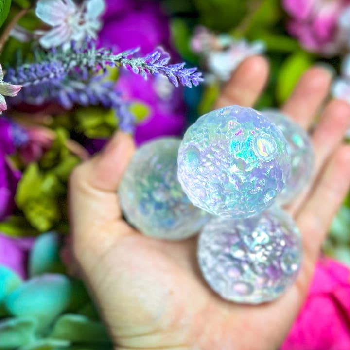 Mandala Gems - Wholesale Spiritual Stone/Crystal - Aura Quartz Full Moon Sphere, Crystal Balls, witchy gifts