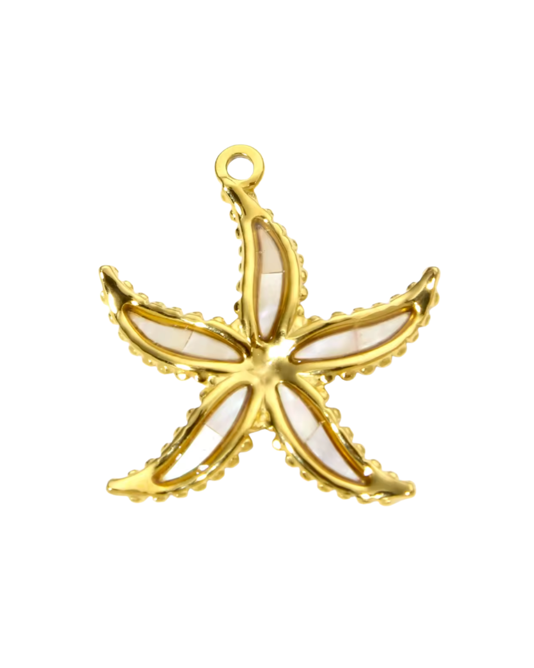 Coco Luna Collection - Wholesale Individual Charm/Pendant - White & Gold Ocean Life - Make A Charm Bracelet or Necklace1