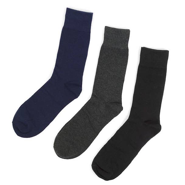 Selini New York - Wholesale Socks - Men's - Dress Multi Colored Socks Striped (3 Pairs in Box)