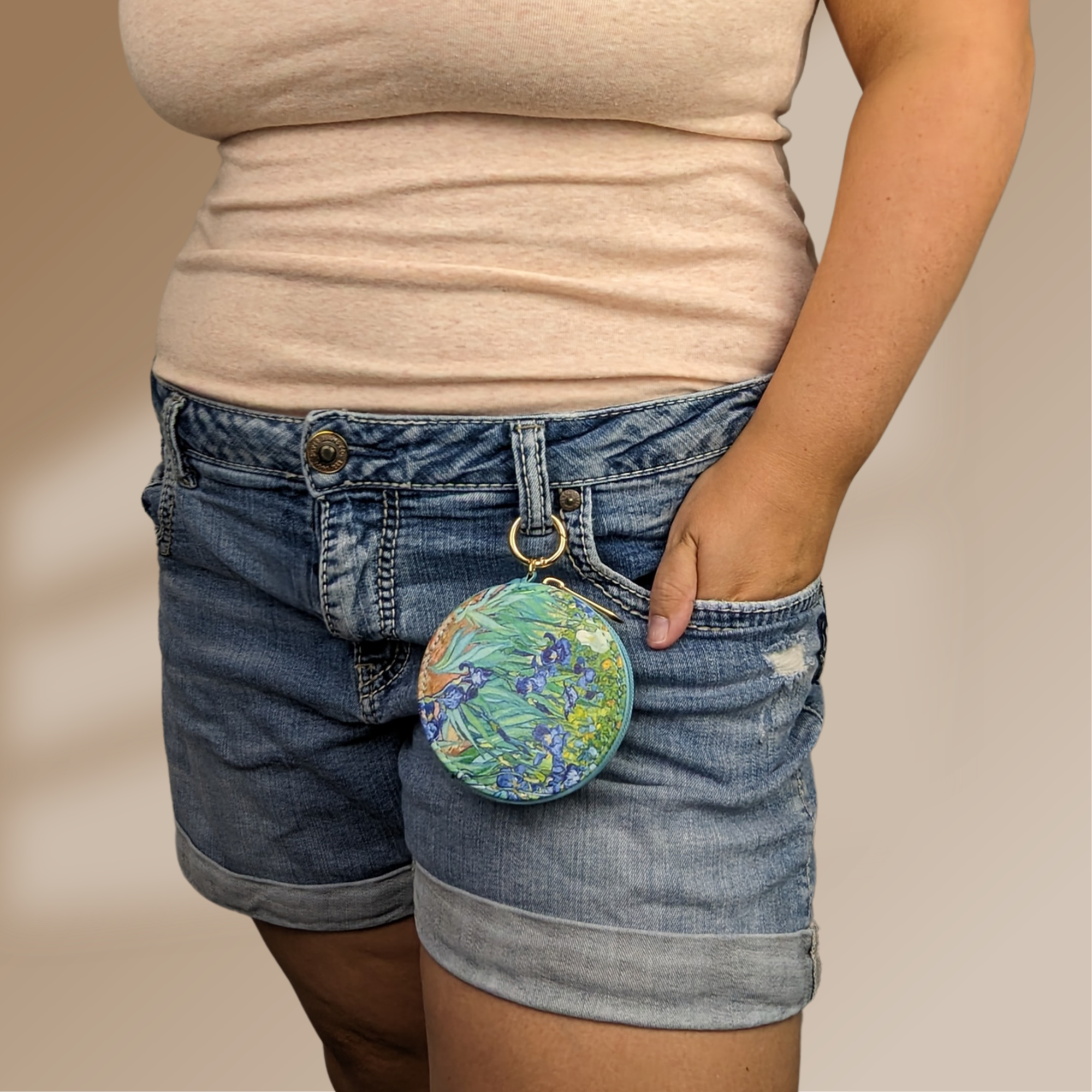 Monarque - Wholesale Pouch - Women's - Van Gogh Irises Round Zipper Case2