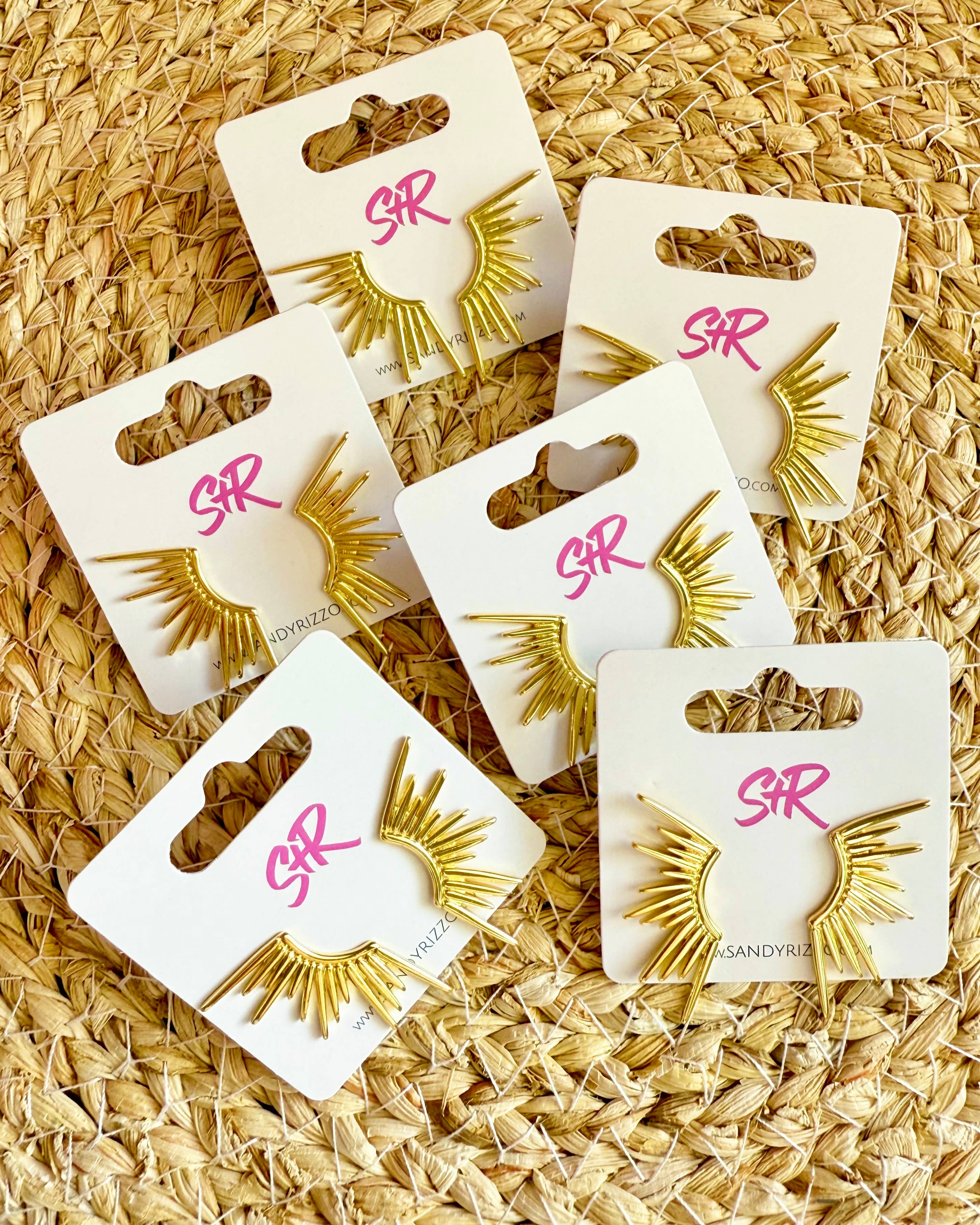 Sandy + Rizzo - Wholesale Stud/Post Earrings - Gold Hot Girl Stud3