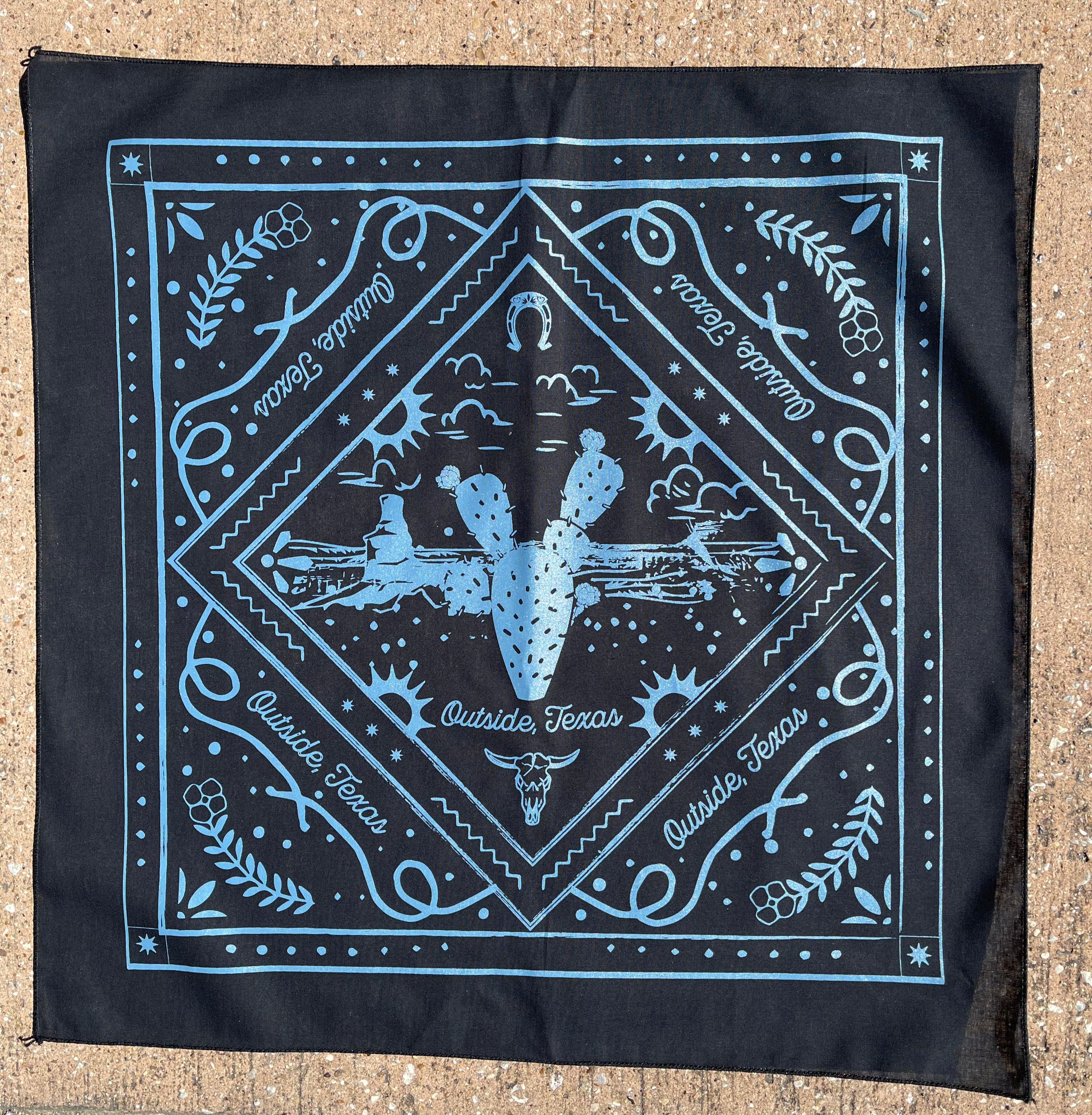 Outside, Texas - Wholesale Bandana - Unisex - Palo Pera Bandana2