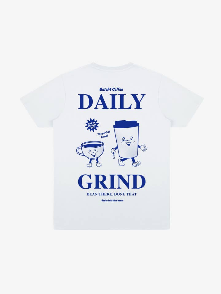 Maglietta Daily Grind in Bianco per la vendita all'ingrosso da parte di batch1