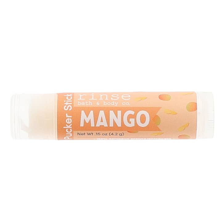 Pucker Stick - Mango Lip Balm | Natural Lip Care for wholesale by Rinse Bath Body Inc