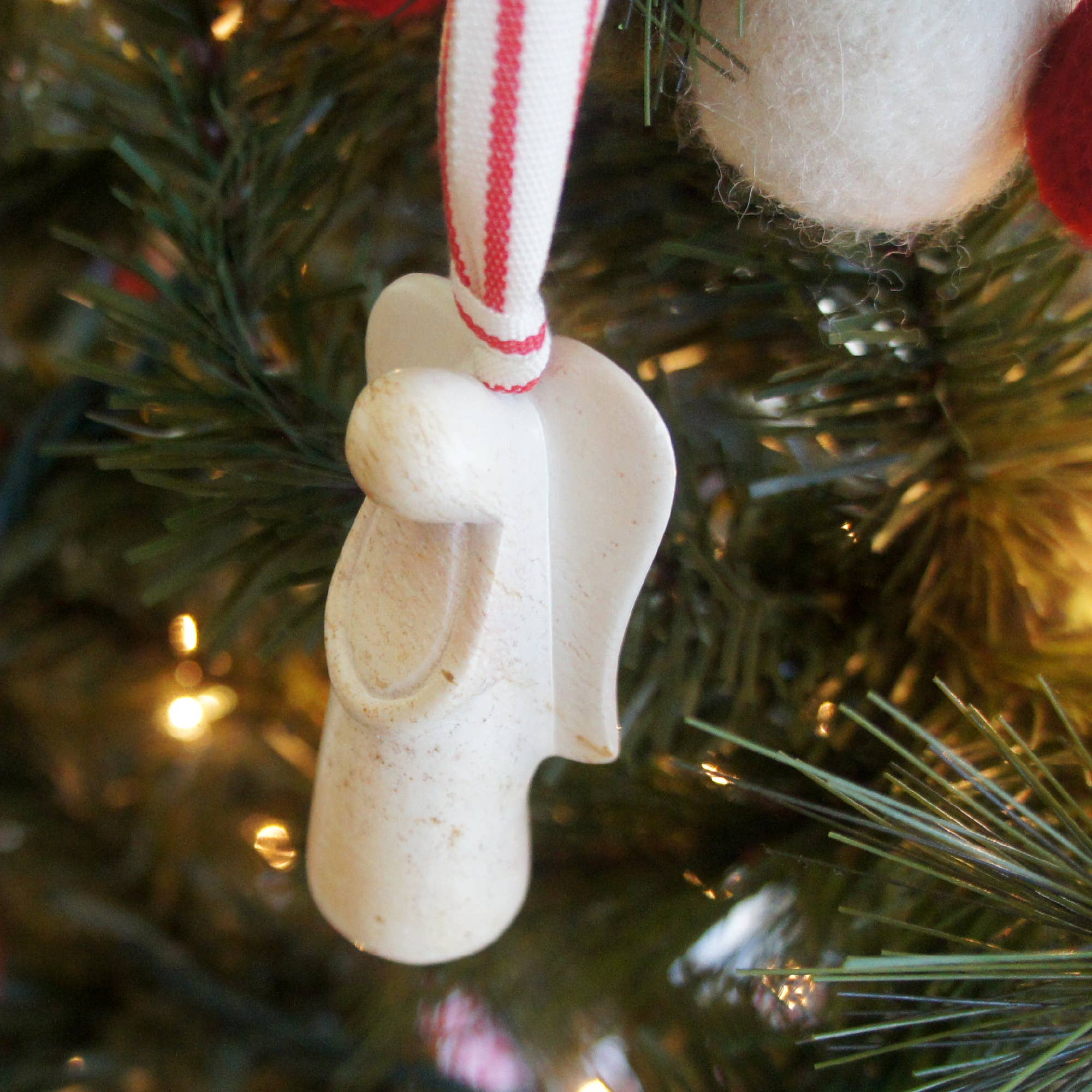Venture Imports LLC – wholesale Ornament – Stone Angel Ornament - Natural Stone6