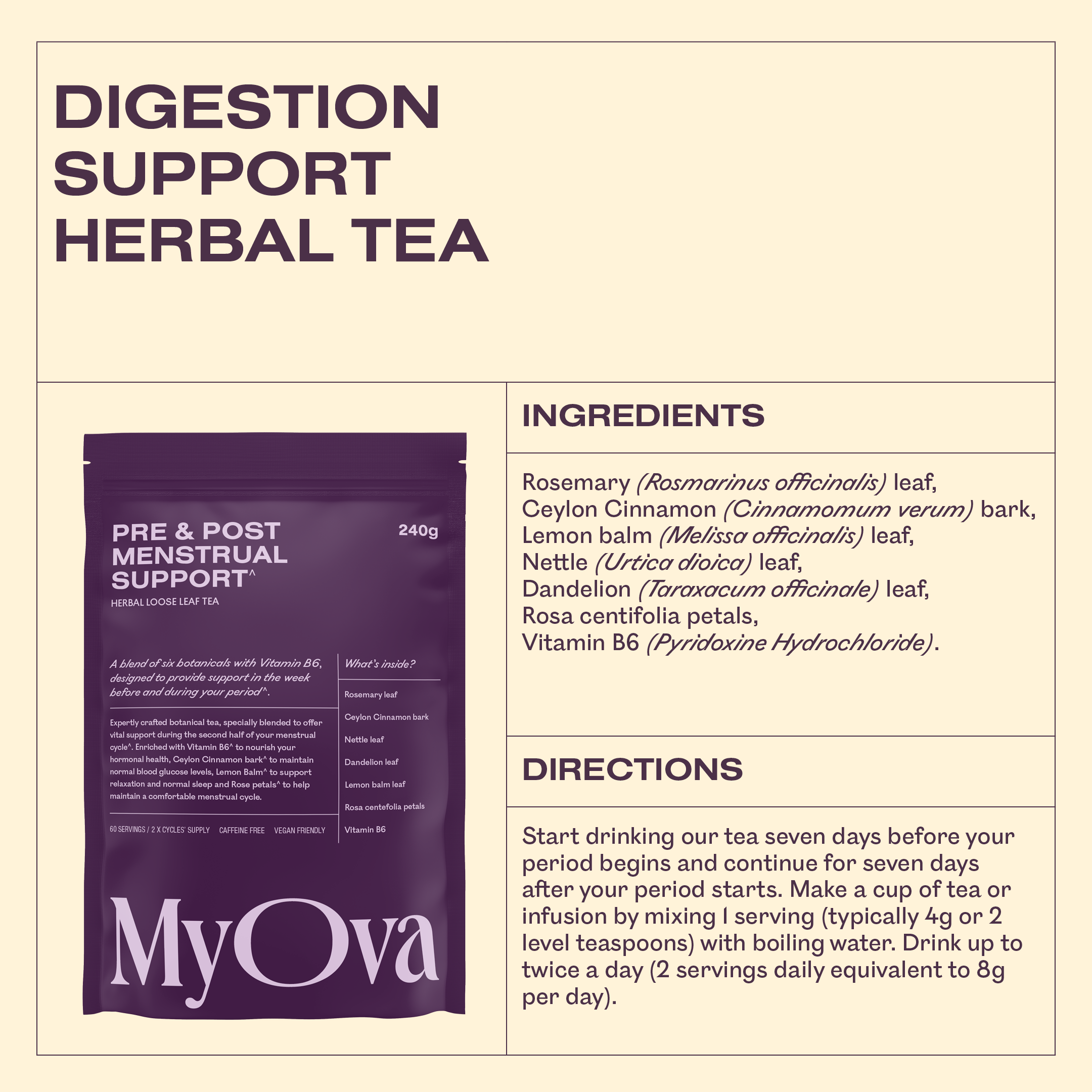 MyOva – wholesale Health/detox tea – Pre + Post Menstrual Botanical Tea3