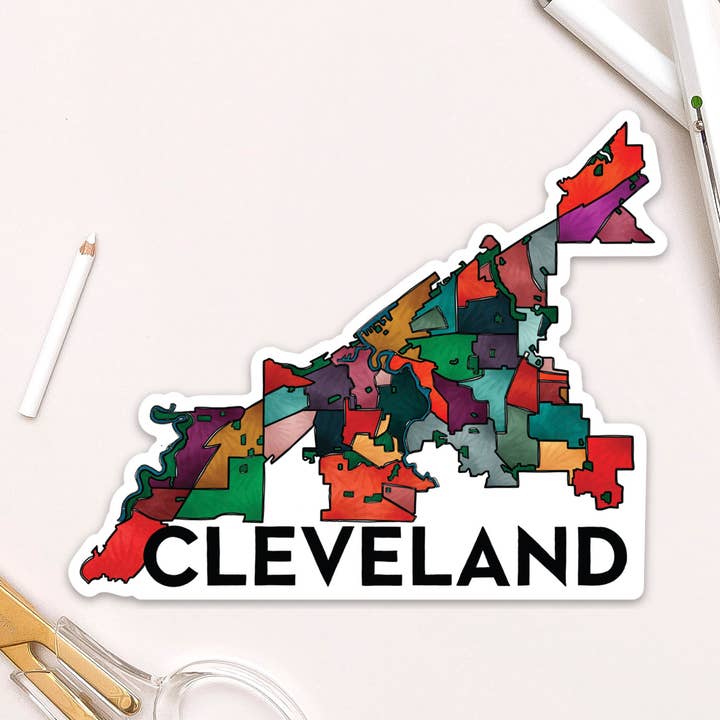 Terratorie Maps + Goods - Vendita all'ingrosso Adesivo - Adesivo dei quartieri di Cleveland0