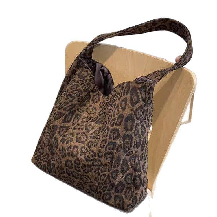 EmberLoom - Wholesale Tote Bag - Women's - Suede Leopard Print Vintage Chic Tote Bag6