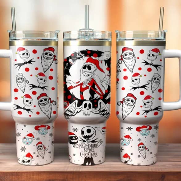 Jack Christmas 40oz Tumbler with Handle for wholesale by JAC Wholesale