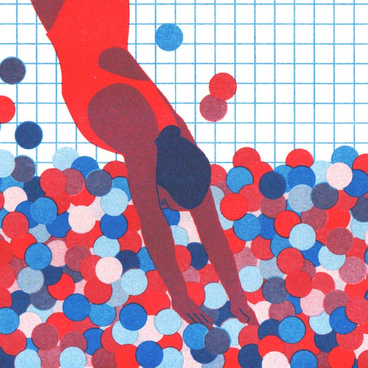 Doriane Millet - Wholesale Art Print - The Unknown (saturated colors version) | Risograph A41