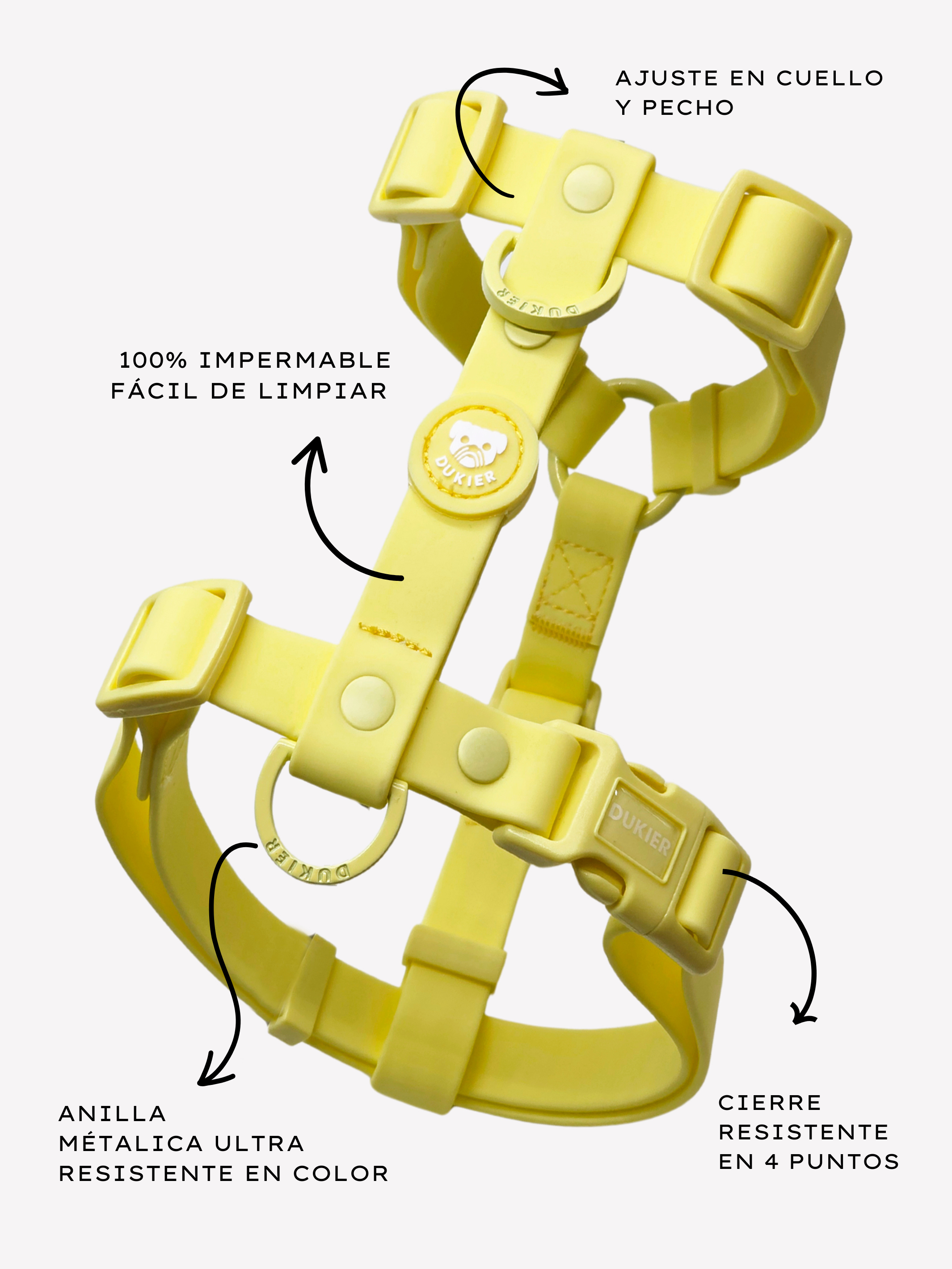 Dukier - Wholesale Pet Harness - Dog - YELLOW WATERPROOF DOG HARNESS4