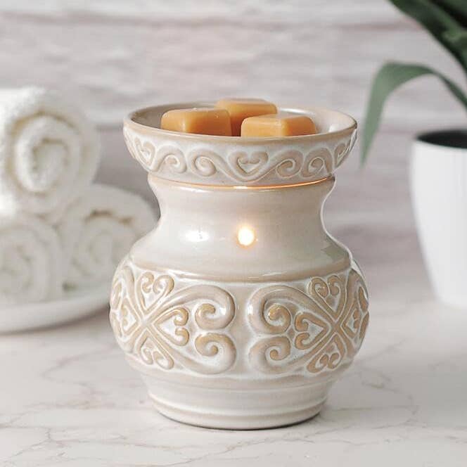 Hosley - Wholesale Wax Warmer - 5IN CERAMIC ELECTRIC WARMER-CREAM